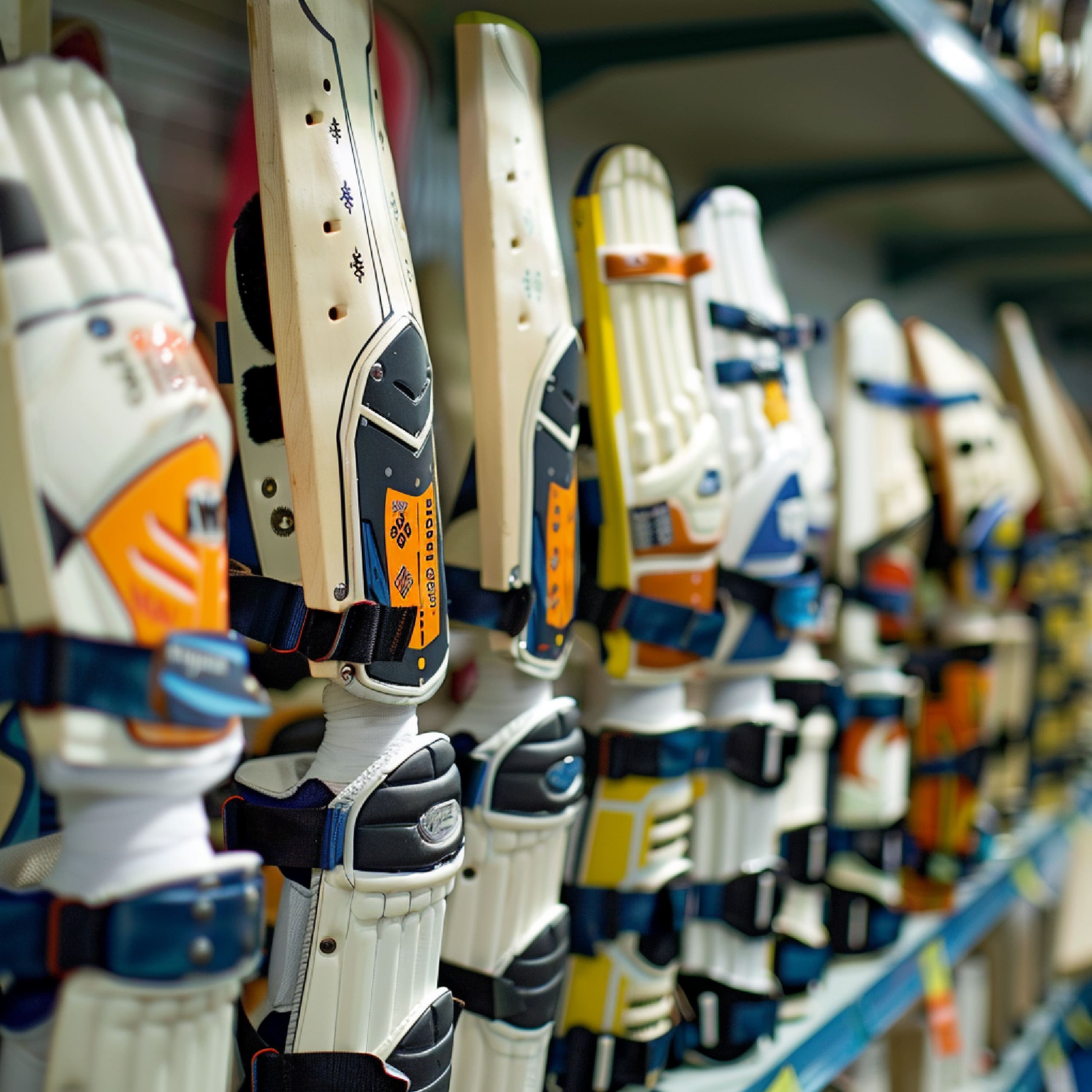 cricket-batting-pads-display-sports-store